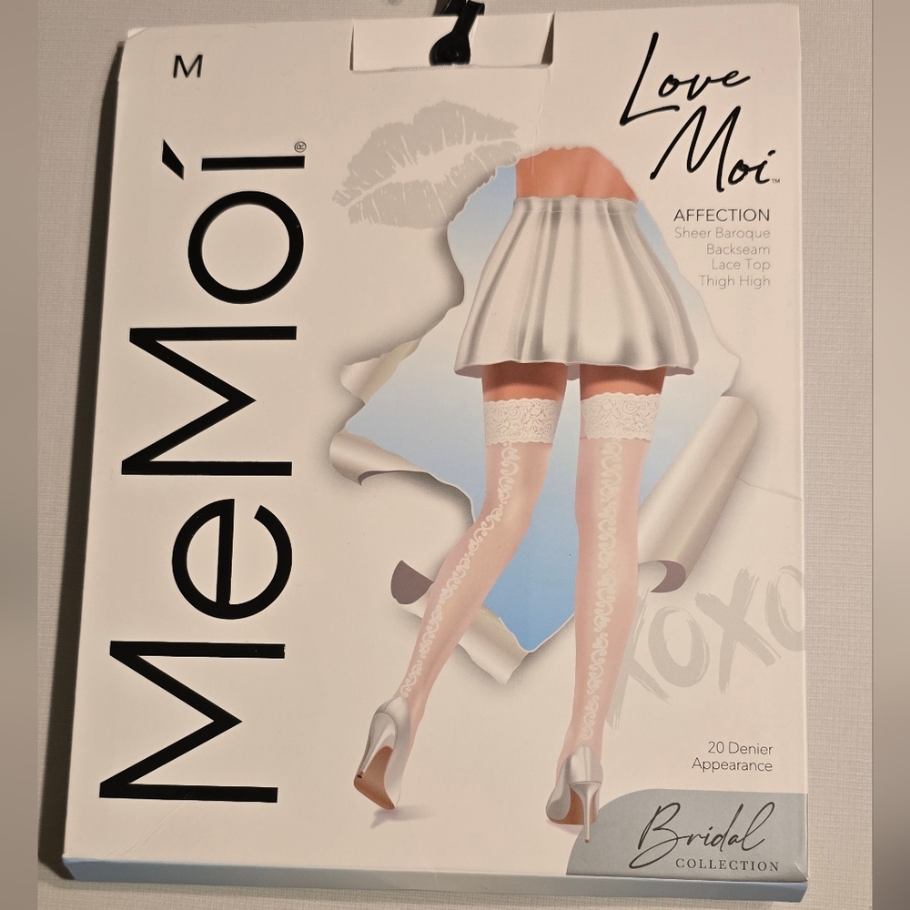 Bridal Collection White Lace Top Thigh Highs